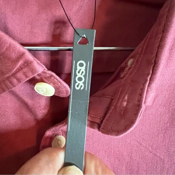 NWT ASOS Button‎ Down Short Sleeve Top XL Loose Fit - Picture 3 of 6